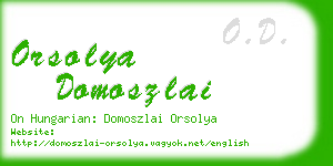 orsolya domoszlai business card